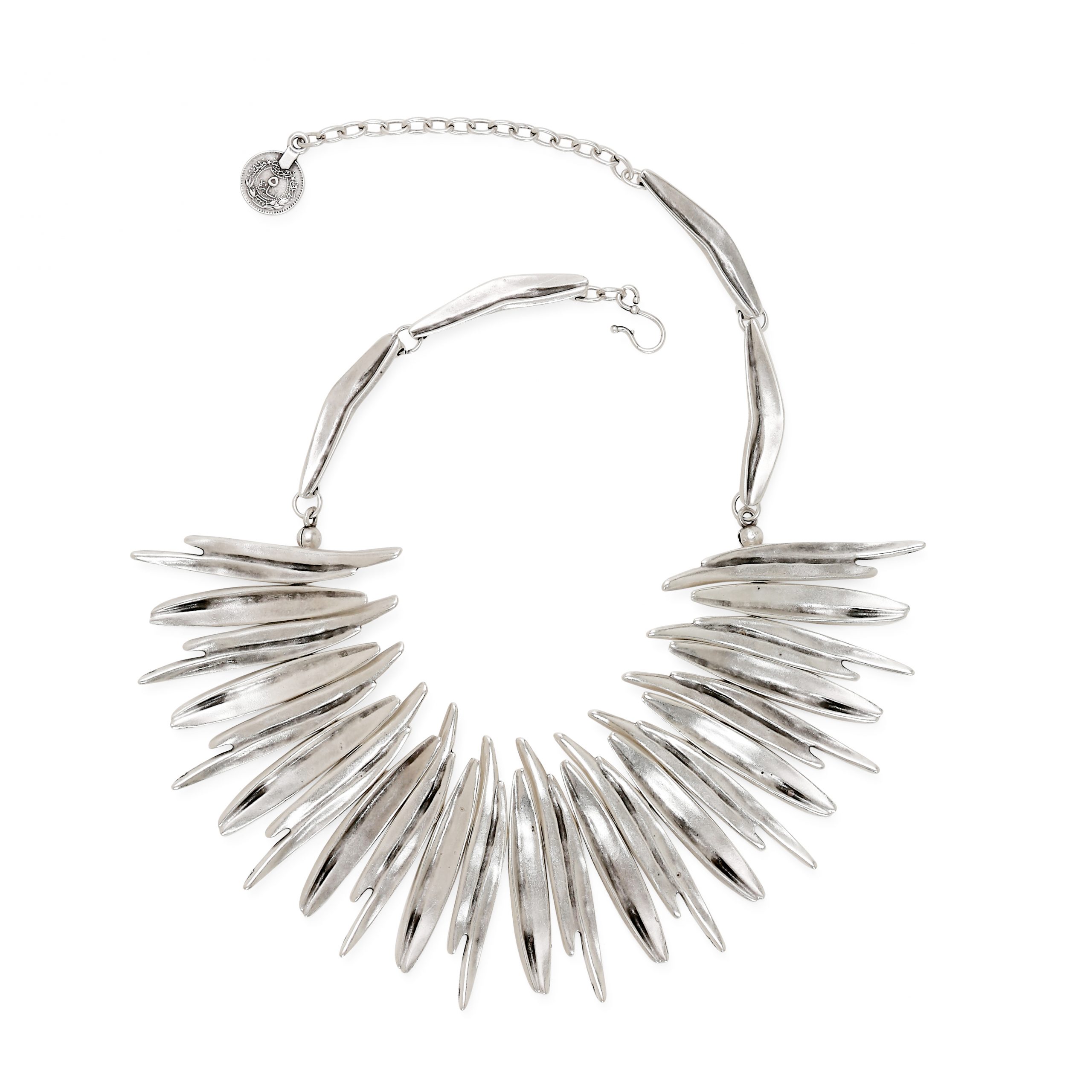 Handmade Fire Pewter Necklace - 1549 - Image 2