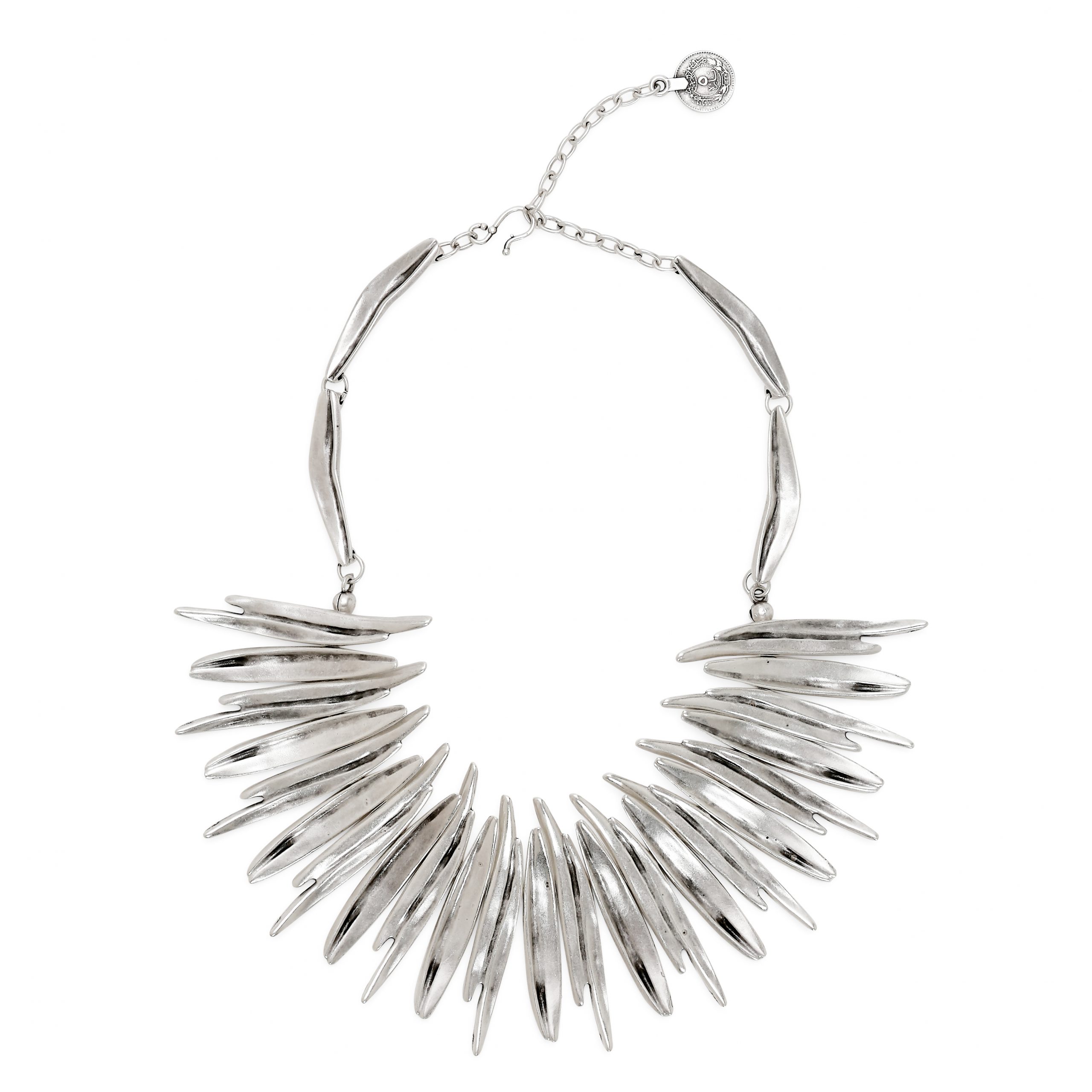 Handmade Fire Pewter Necklace - 1549