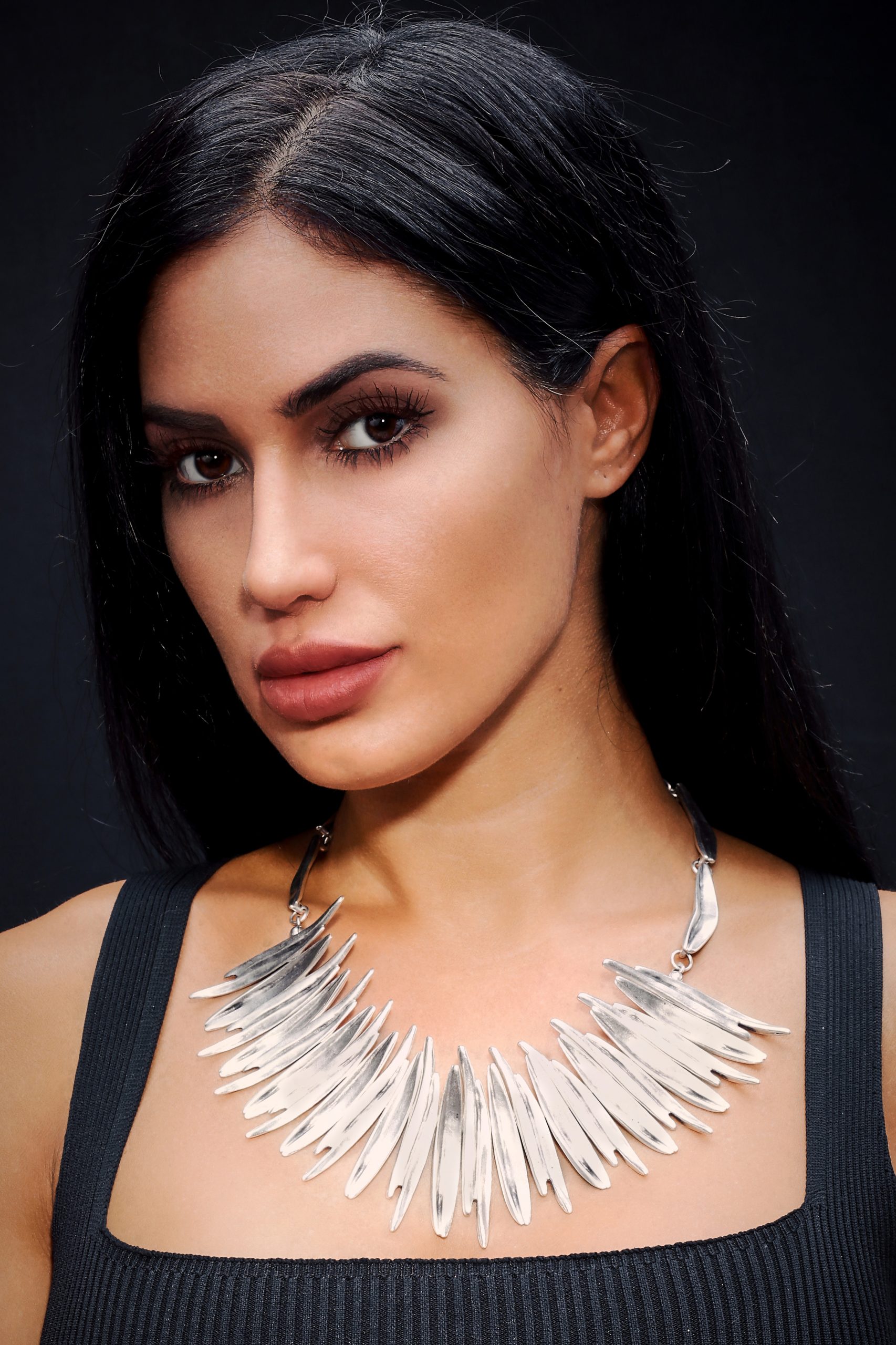 Handmade Fire Pewter Necklace - 1549 - Image 4