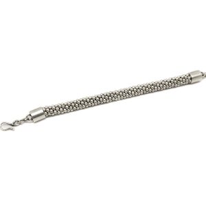 Handmade Beaded Pewter Bracelet - 2642