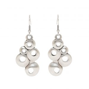 Handmade Bubble Pewter Earrings - 4552
