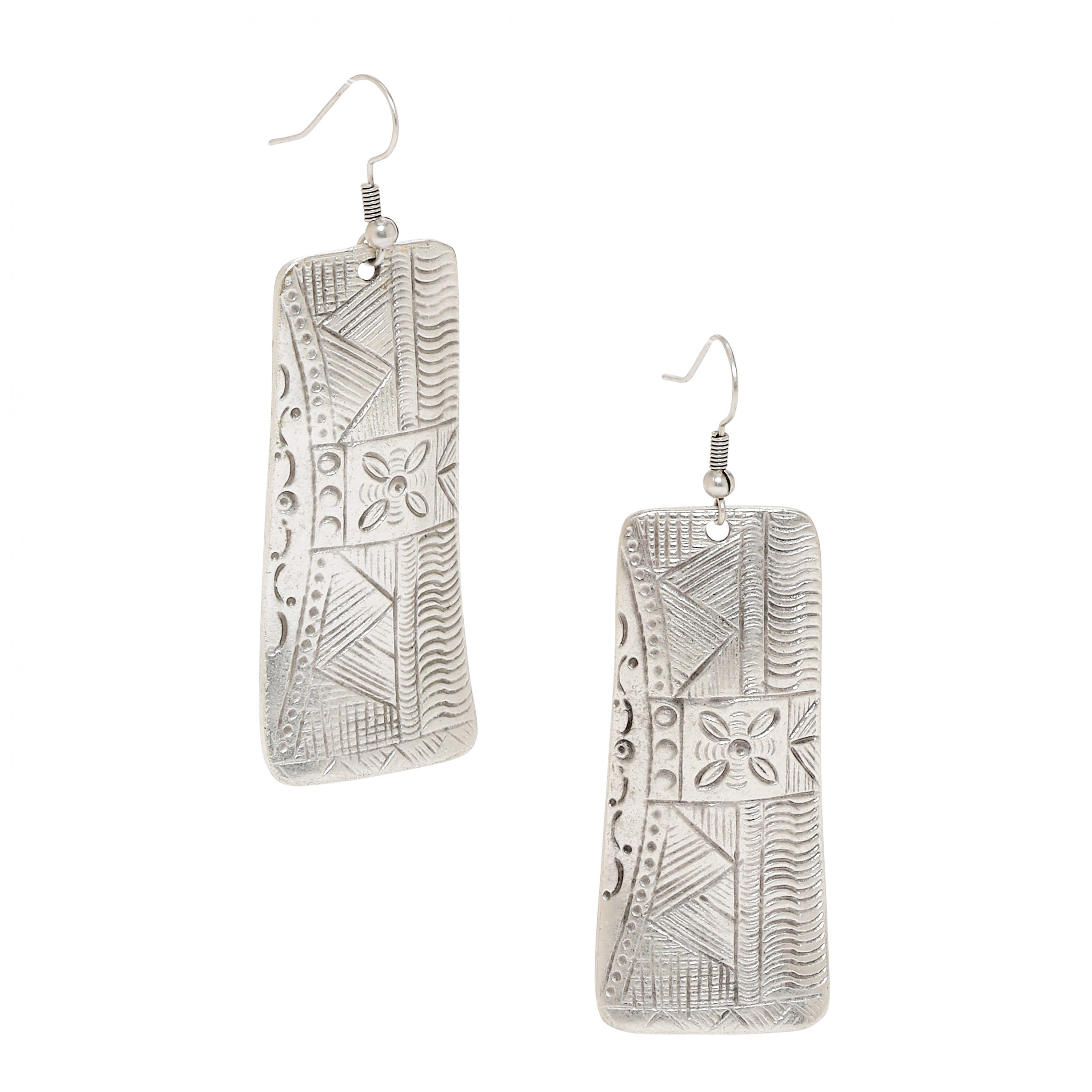 Handmade Pewter Earrings - 4653 - Image 2