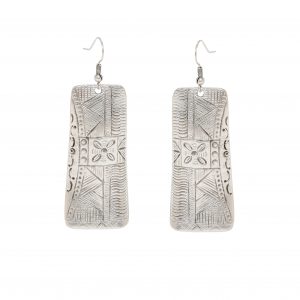 Handmade Pewter Earrings - 4653