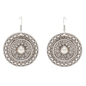 Handmade Pewter Earrings - 4655