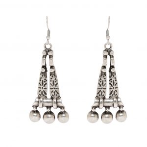 Handmade Pewter Earrings - 4692