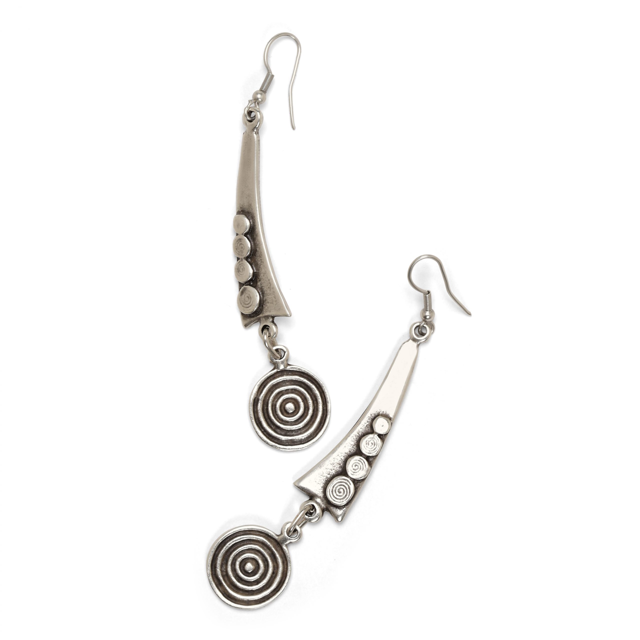 Handmade Pewter Earrings - 5069 - Image 2