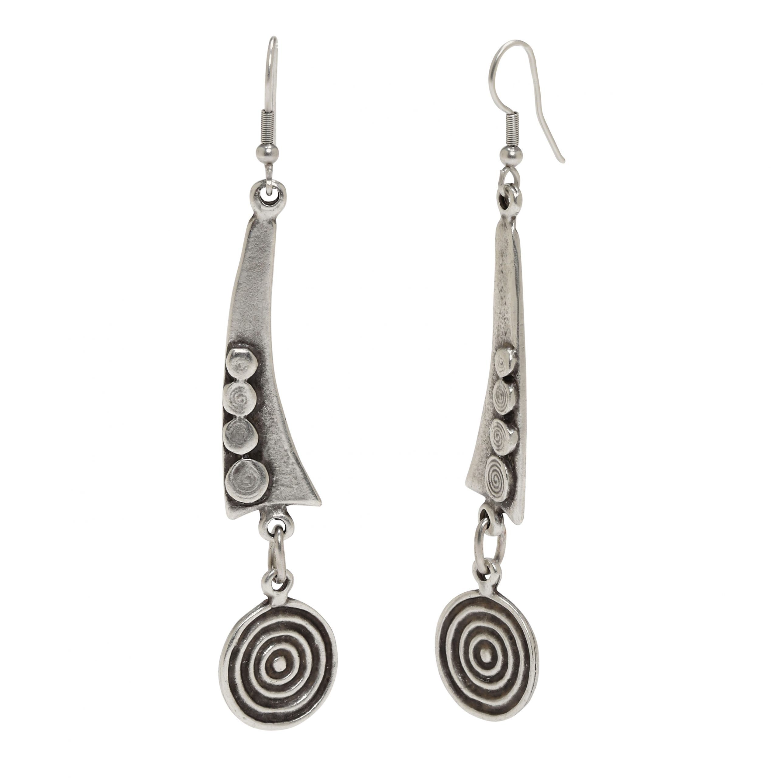 Handmade Pewter Earrings - 5069