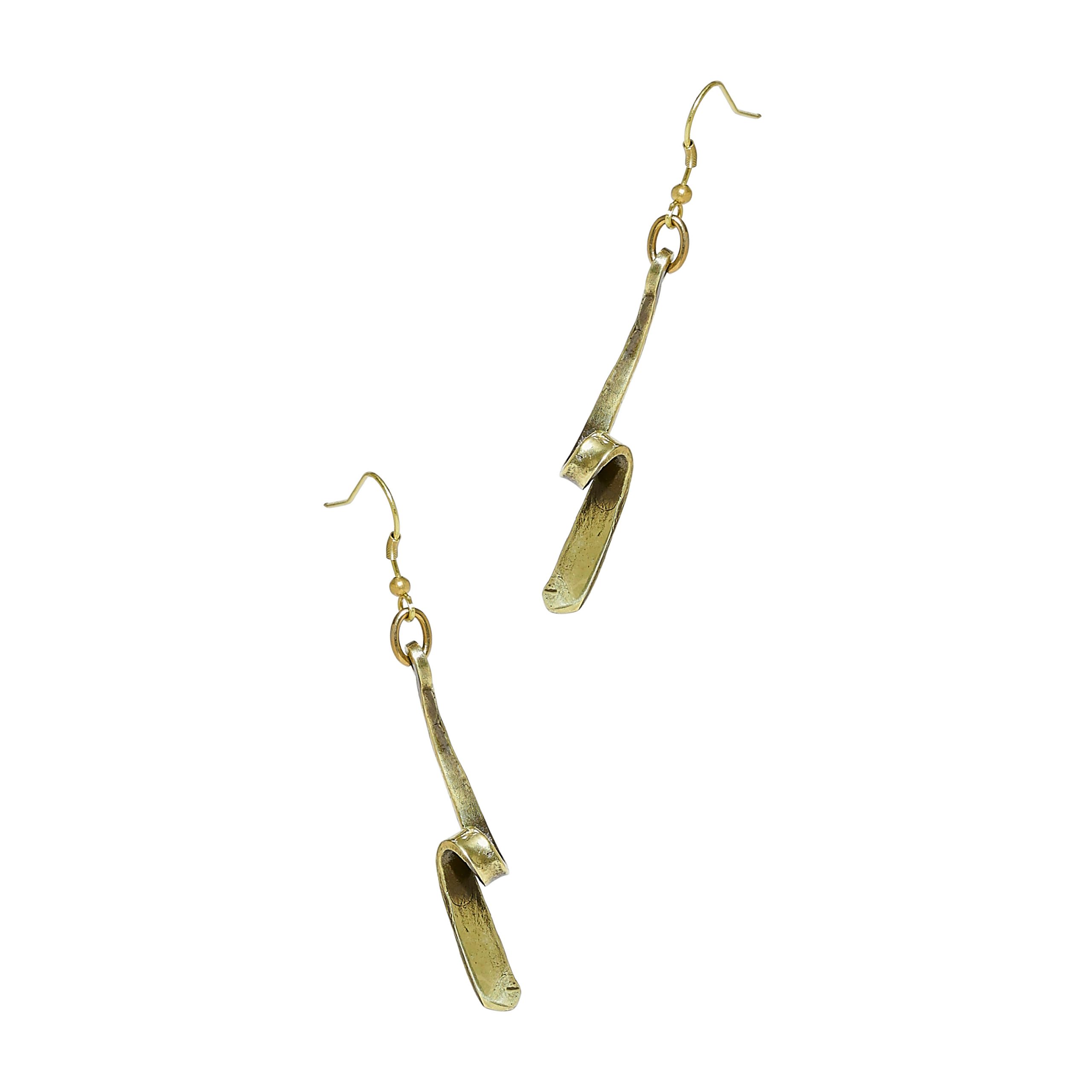 Handmade Bronze Earrings - BRN4084 - Image 2