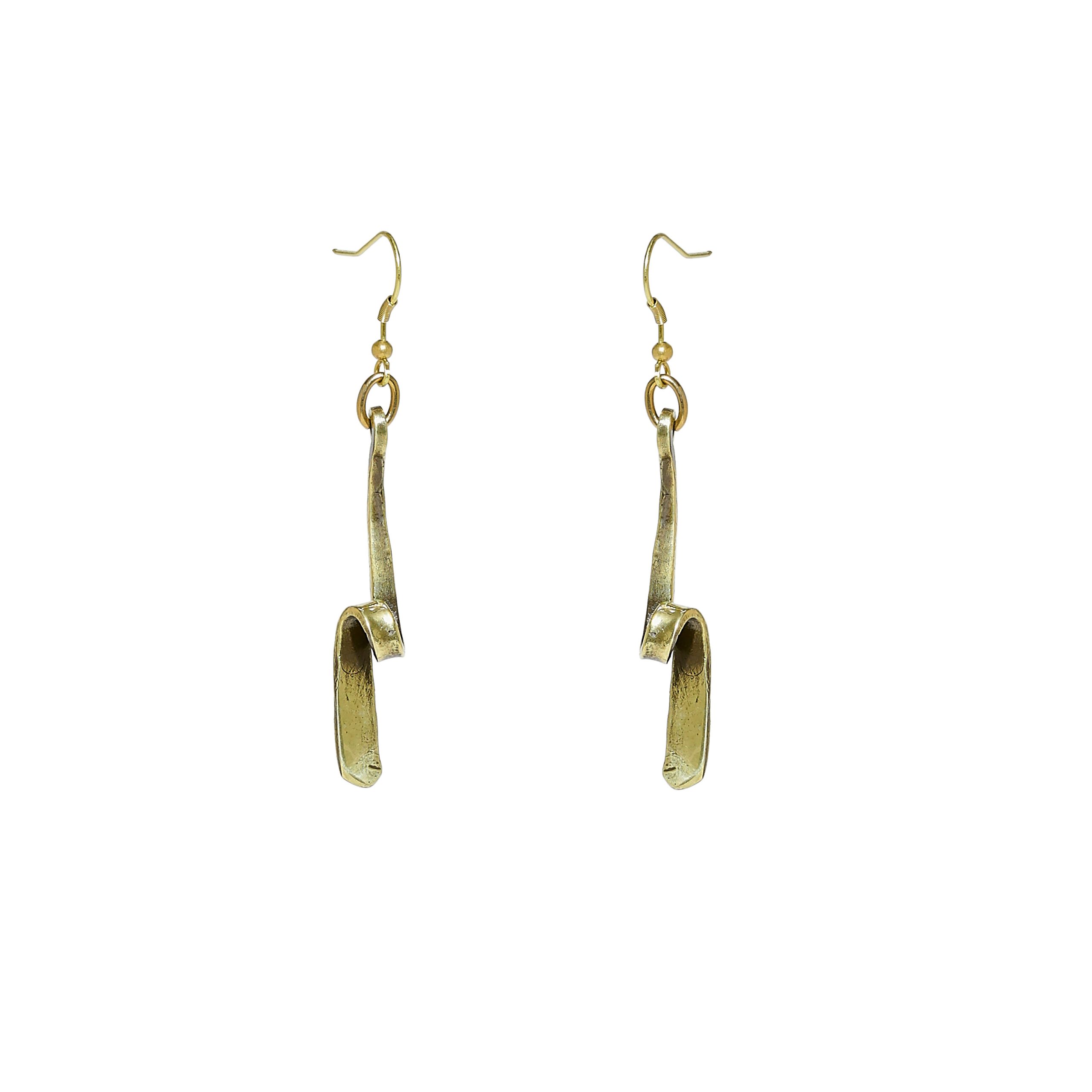 Handmade Bronze Earrings - BRN4084 - Image 3