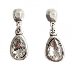 Handmade Crystal Pewter Earrings - NE1269