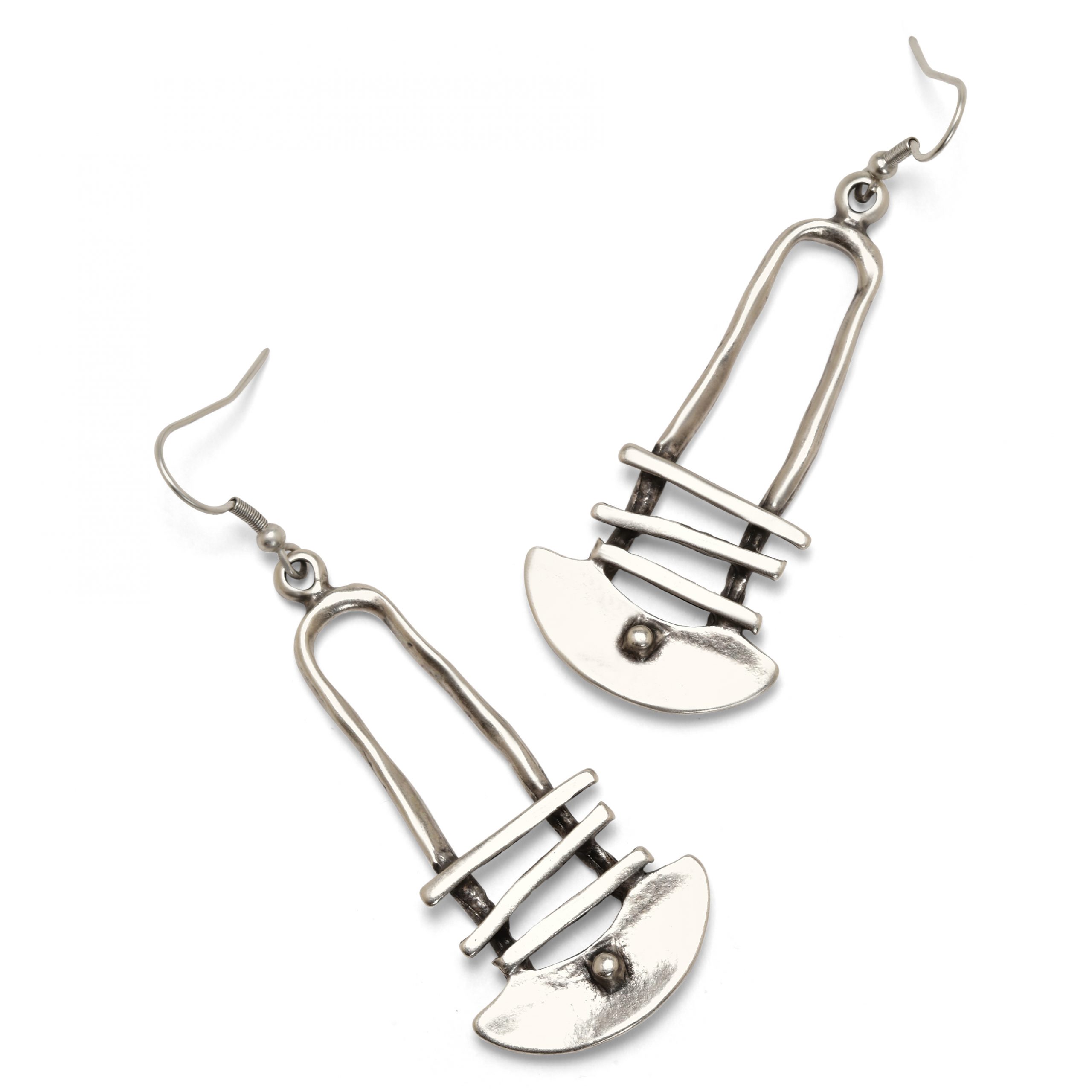 Handmade Pewter Earrings - KU141 - Image 2