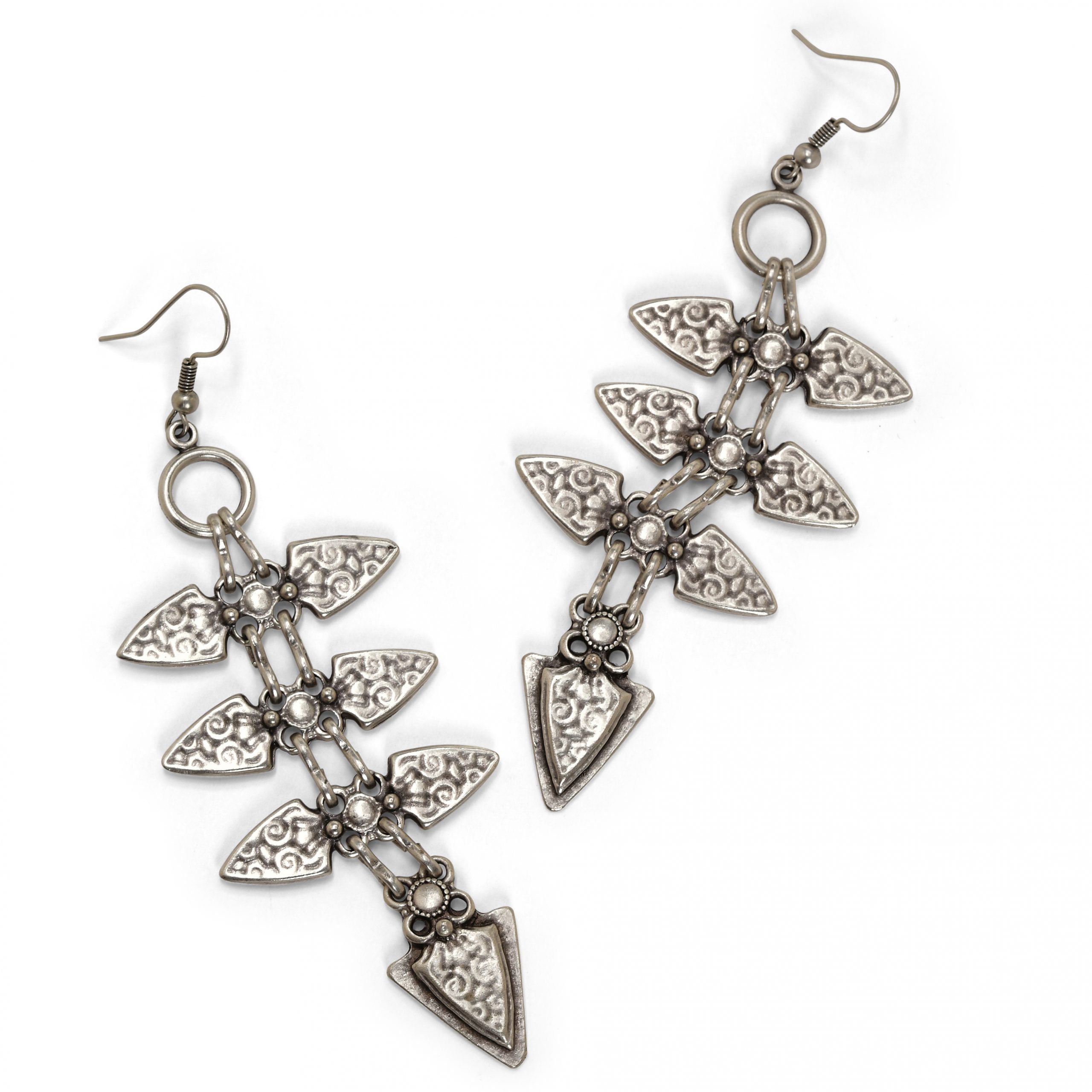 Handmade Pewter Earrings - KU77 - Image 2