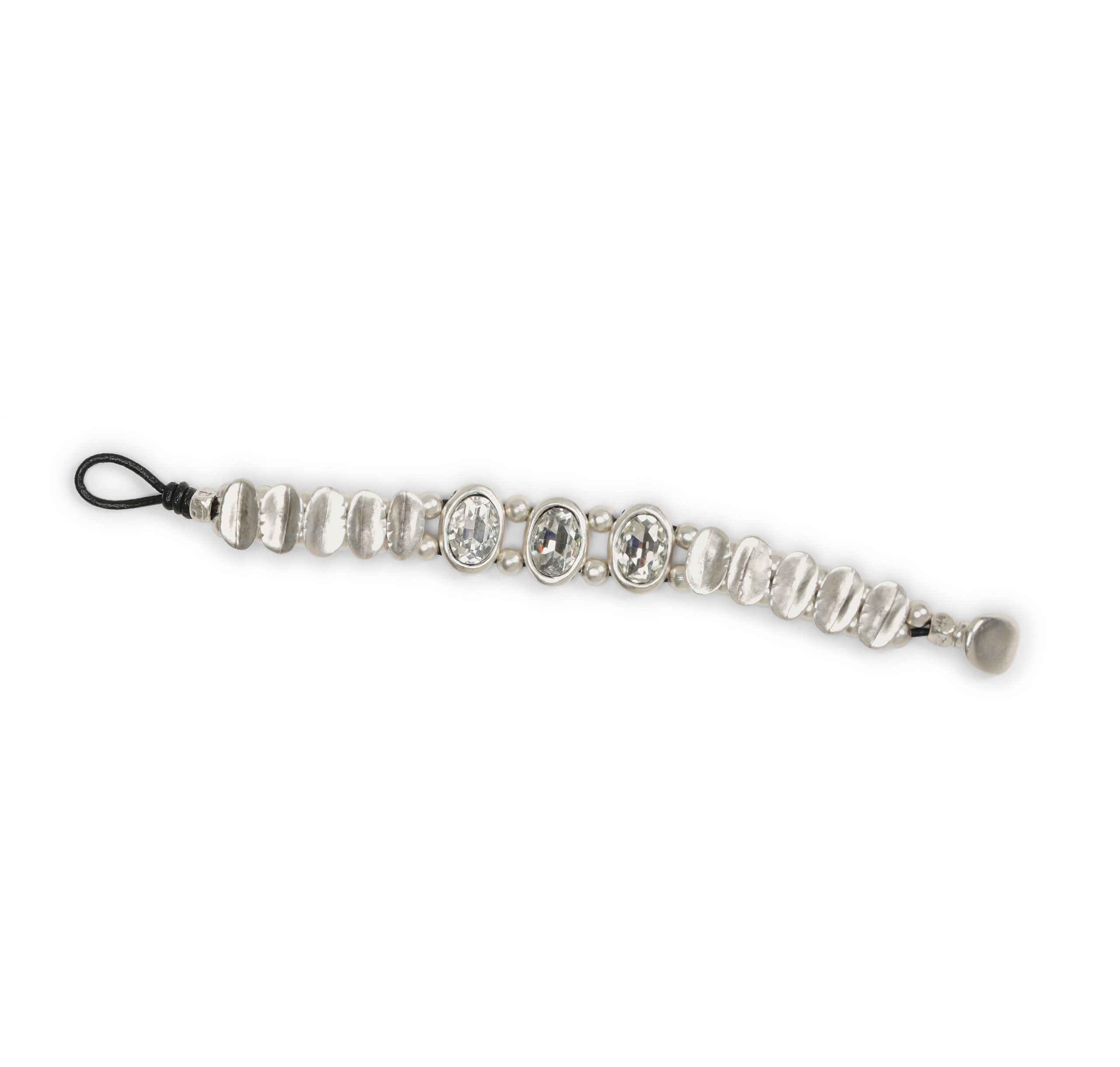 Handmade Crystal Pewter Bracelet - NB2367 - Image 4