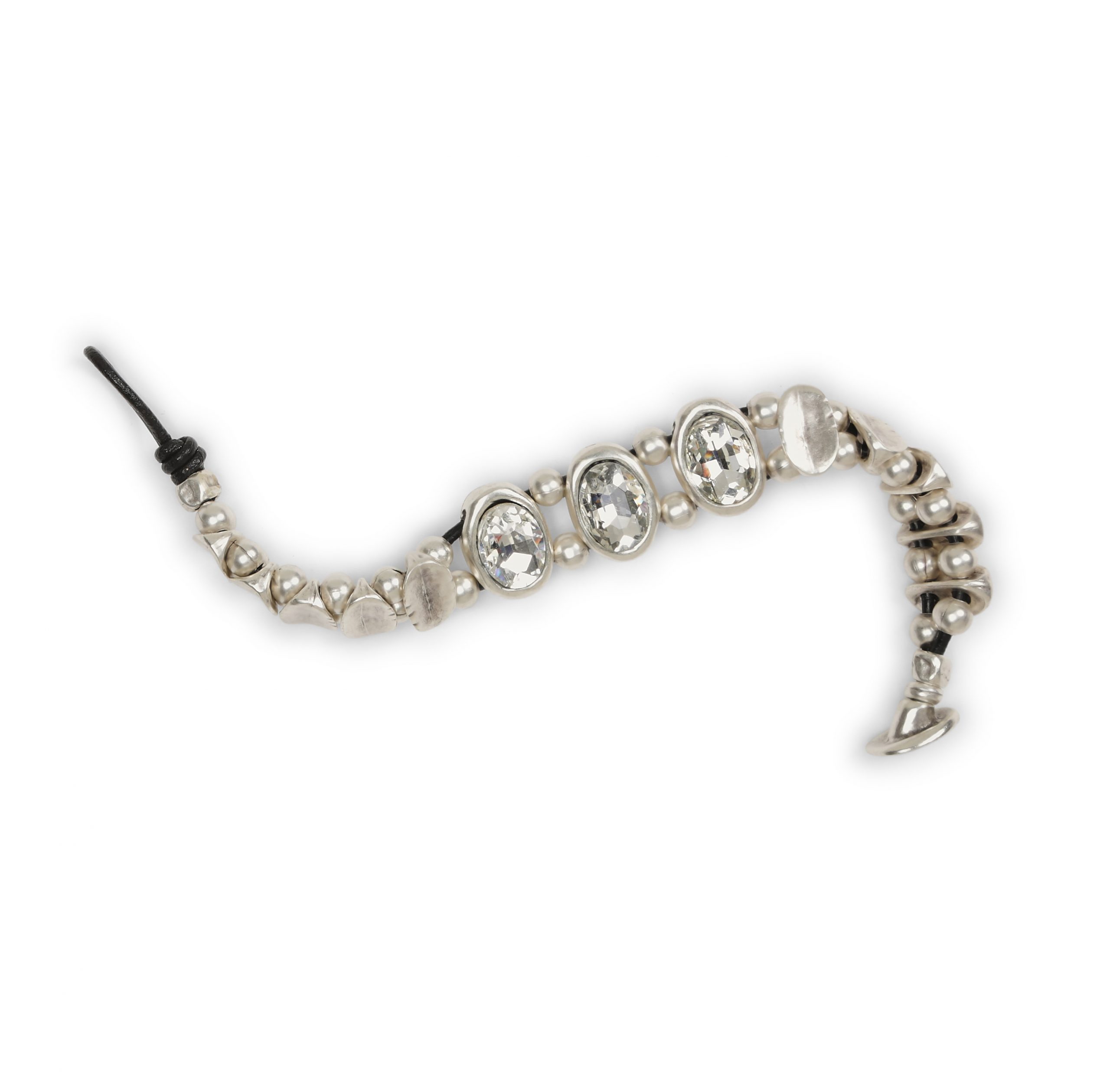 Handmade Crystal Pewter Bracelet - NB2367 - Image 5