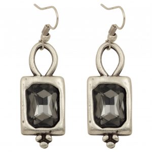 Handmade Crystal Pewter Earrings - NE1343
