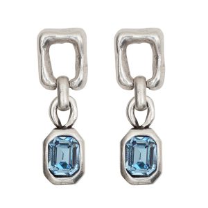 Handmade Crystal Pewter Earrings - NE1605