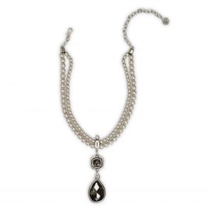 Handmade Crystal Pewter Necklace - NN3131