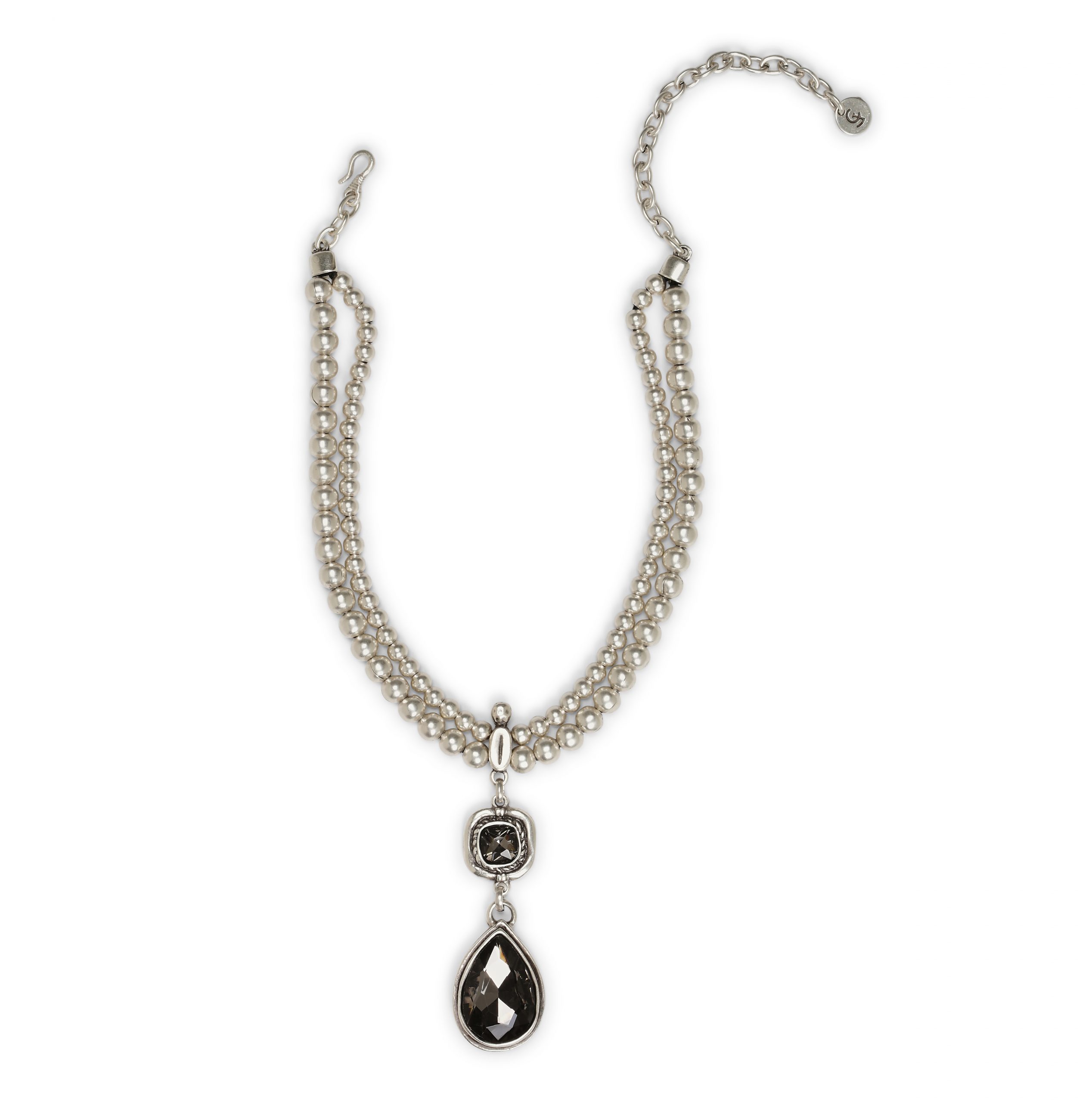 Handmade Crystal Pewter Necklace - NN3131