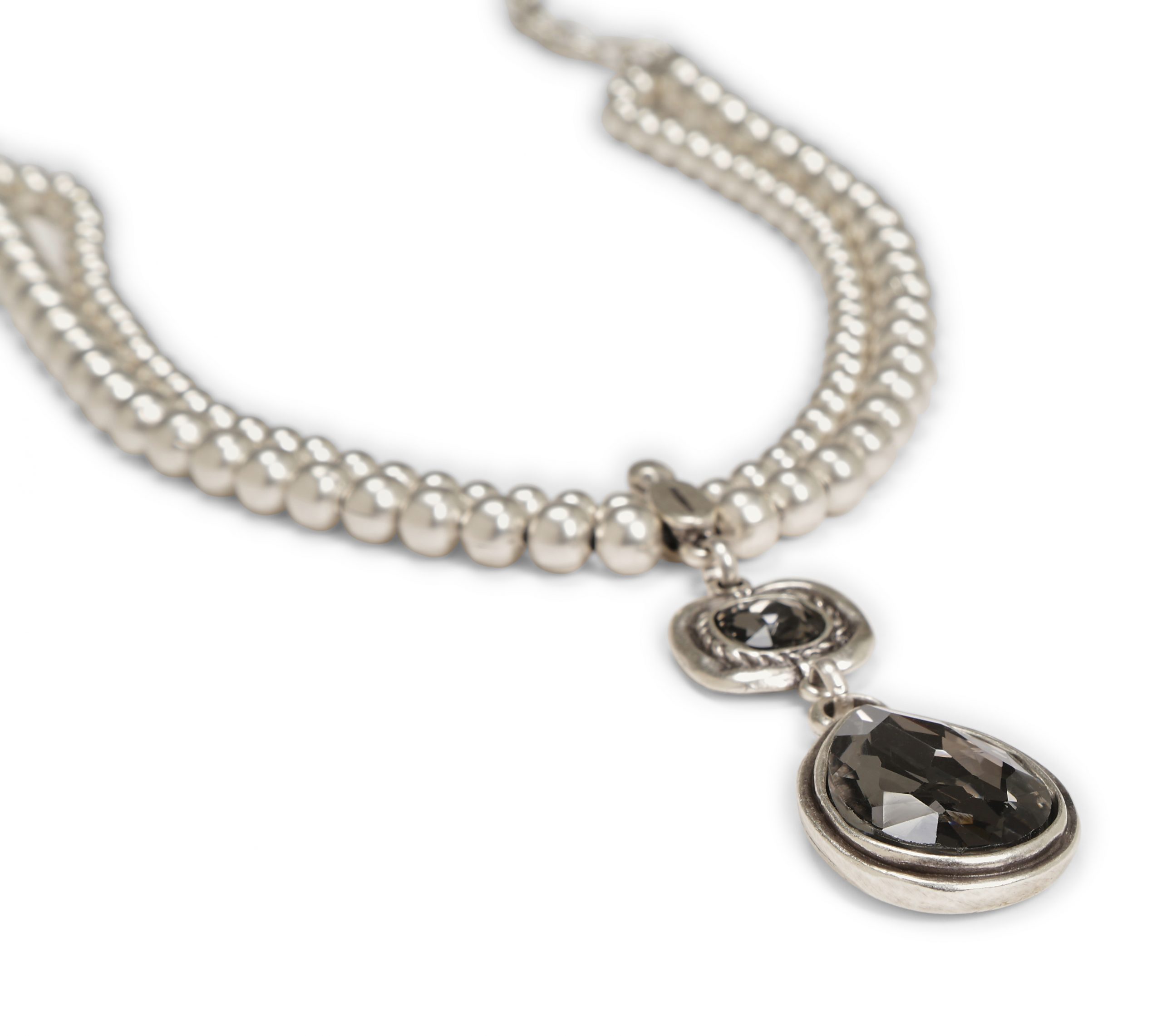 Handmade Crystal Pewter Necklace - NN3131 - Image 3