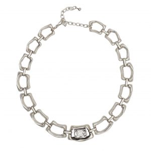 Handmade Castle Crystal Pewter Necklace - NN3508
