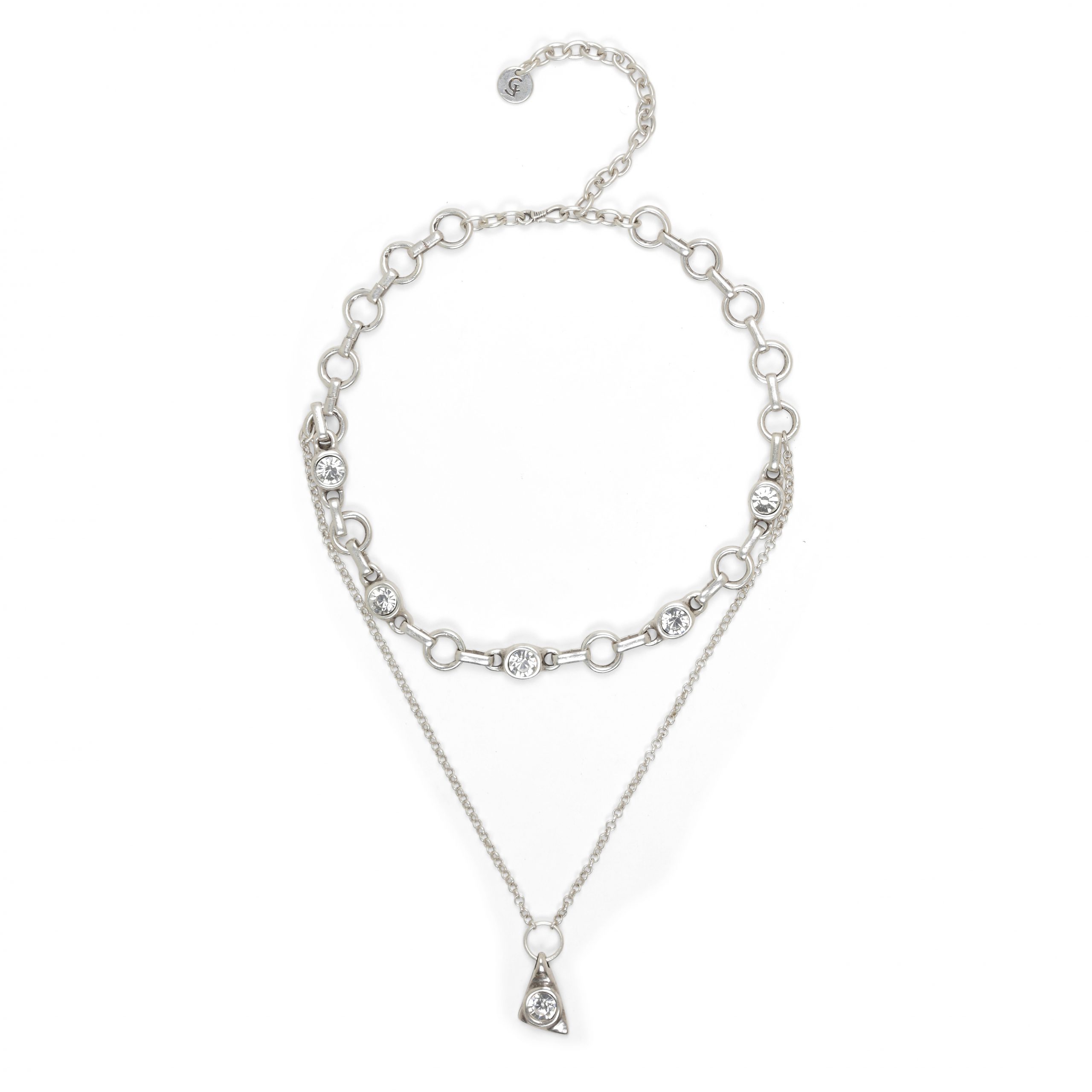 Handmade Chic Crystal Pewter Necklace - NN3511 - Image 4