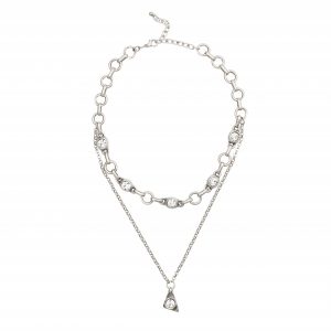 Handmade Chic Crystal Pewter Necklace - NN3511