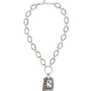 Handmade Wisdom Crystal Pewter Necklace - NN3527