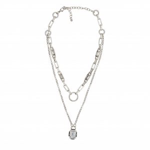 Handmade Alexandra Crystal Pewter Necklace - NN3531