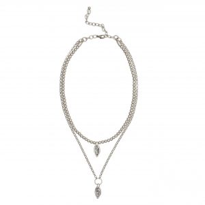 Handmade Sophia Crystal Pewter Necklace - NN3532