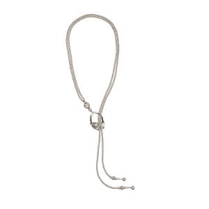 Handmade Rain Drop Crystal Pewter Necklace - NN3559