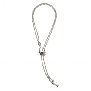 Handmade Dark Rain Drop Crystal Pewter Necklace - NN3560