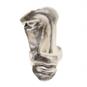 Handmade Strange Face Pewter Ring - ZR-180