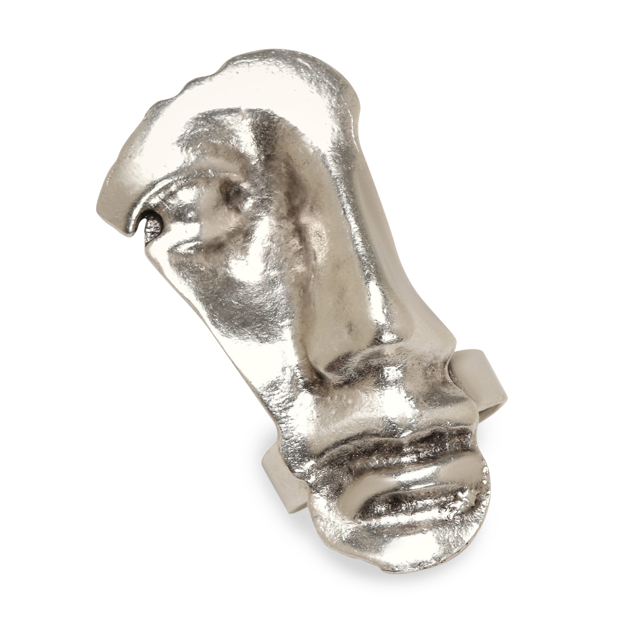 Handmade Strange Face Pewter Ring - ZR-180 - Image 2