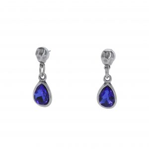 Handmade Crystal Pewter Earrings - NE1270