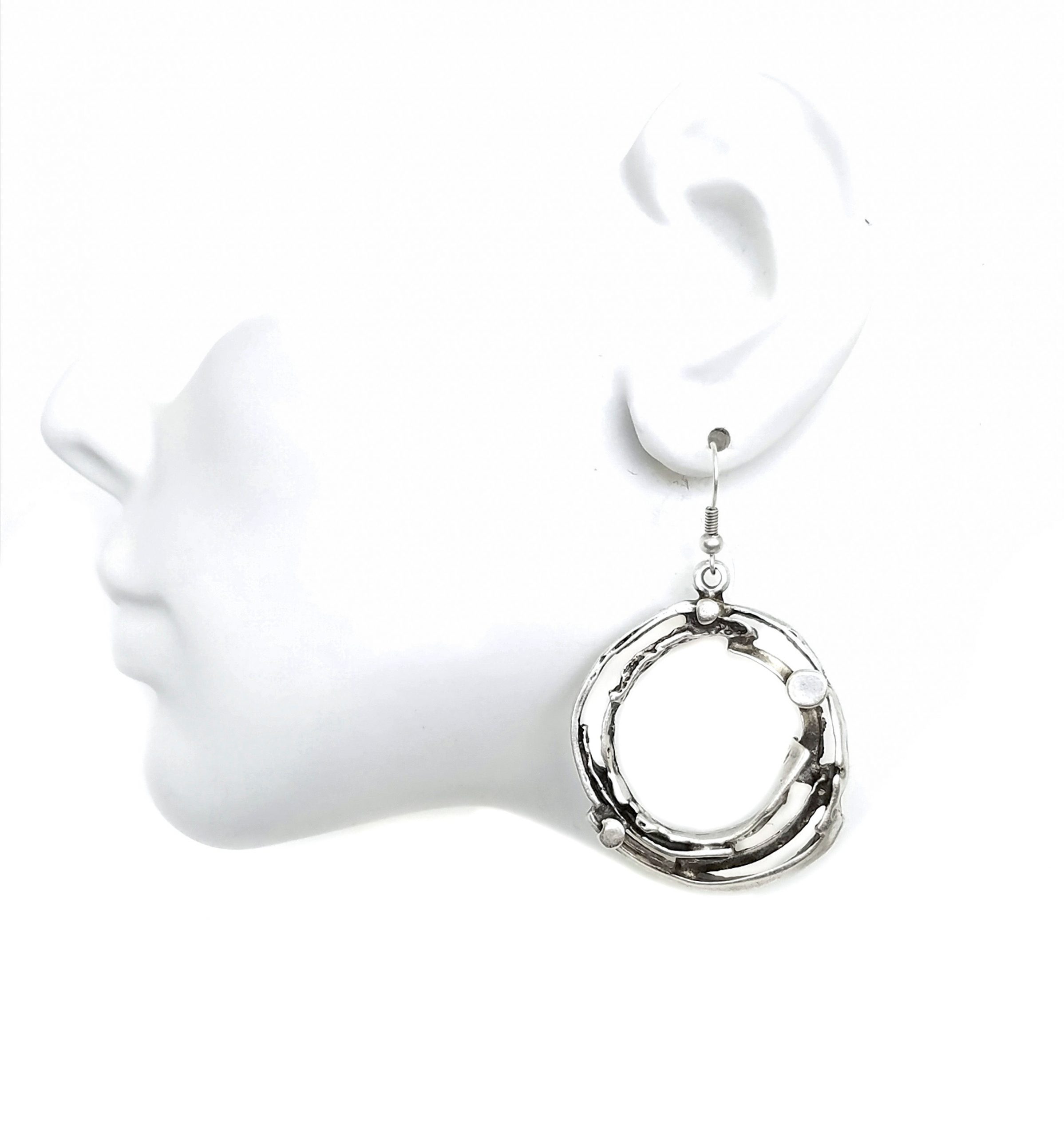 Handmade Pewter Earrings - KU90 - Image 3