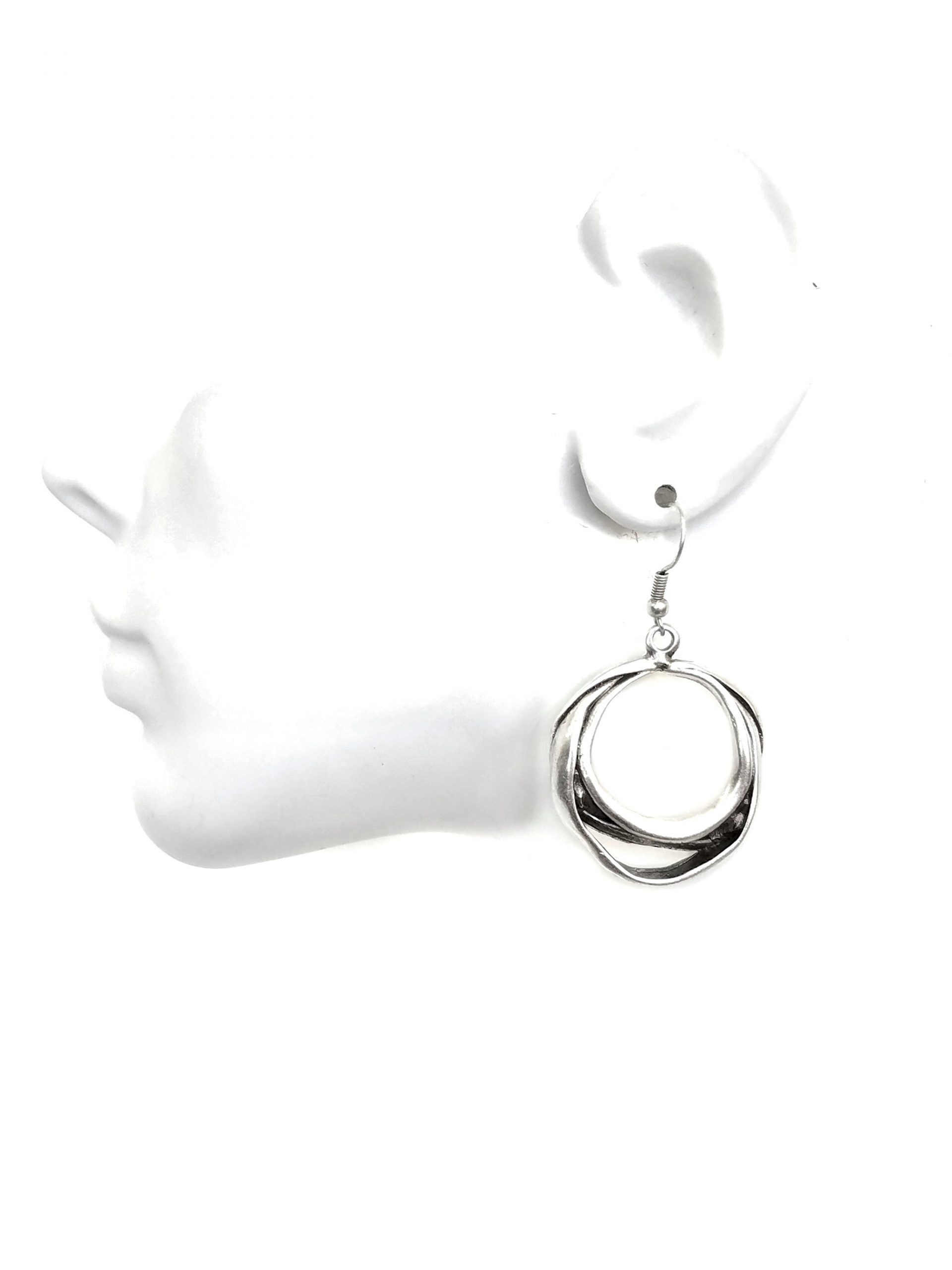 Handmade Pewter Earrings - KU93 - Image 3