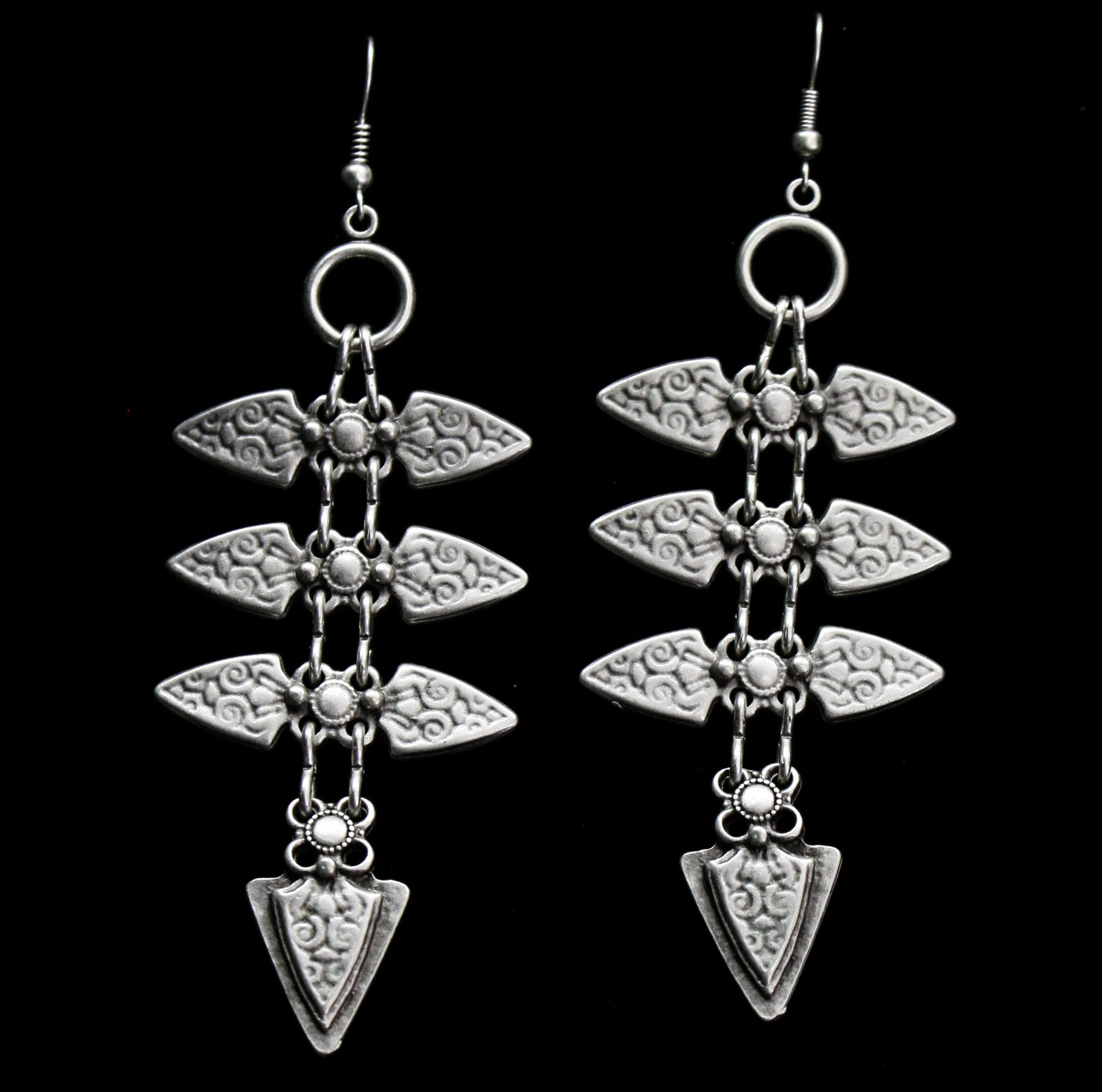 Handmade Pewter Earrings - KU77 - Image 4