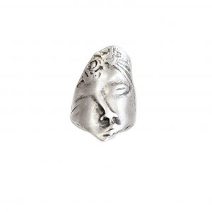 Handmade Face Brass Ring - ZRC-013