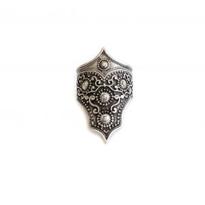 Handmade Shield Brass Ring - ZRC-055