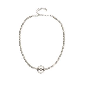 Handmade Beaded Pewter Necklace - NN3512