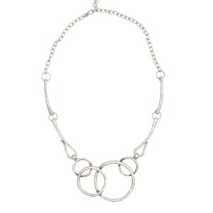Handmade Hoops Pewter Necklace - NN3539