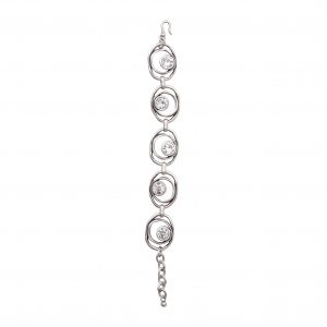 Handmade Crystal Pewter Bracelet - 2813