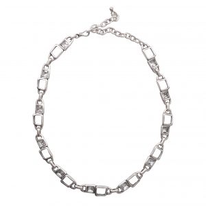 Handmade Crystal Pewter Necklace - 3810