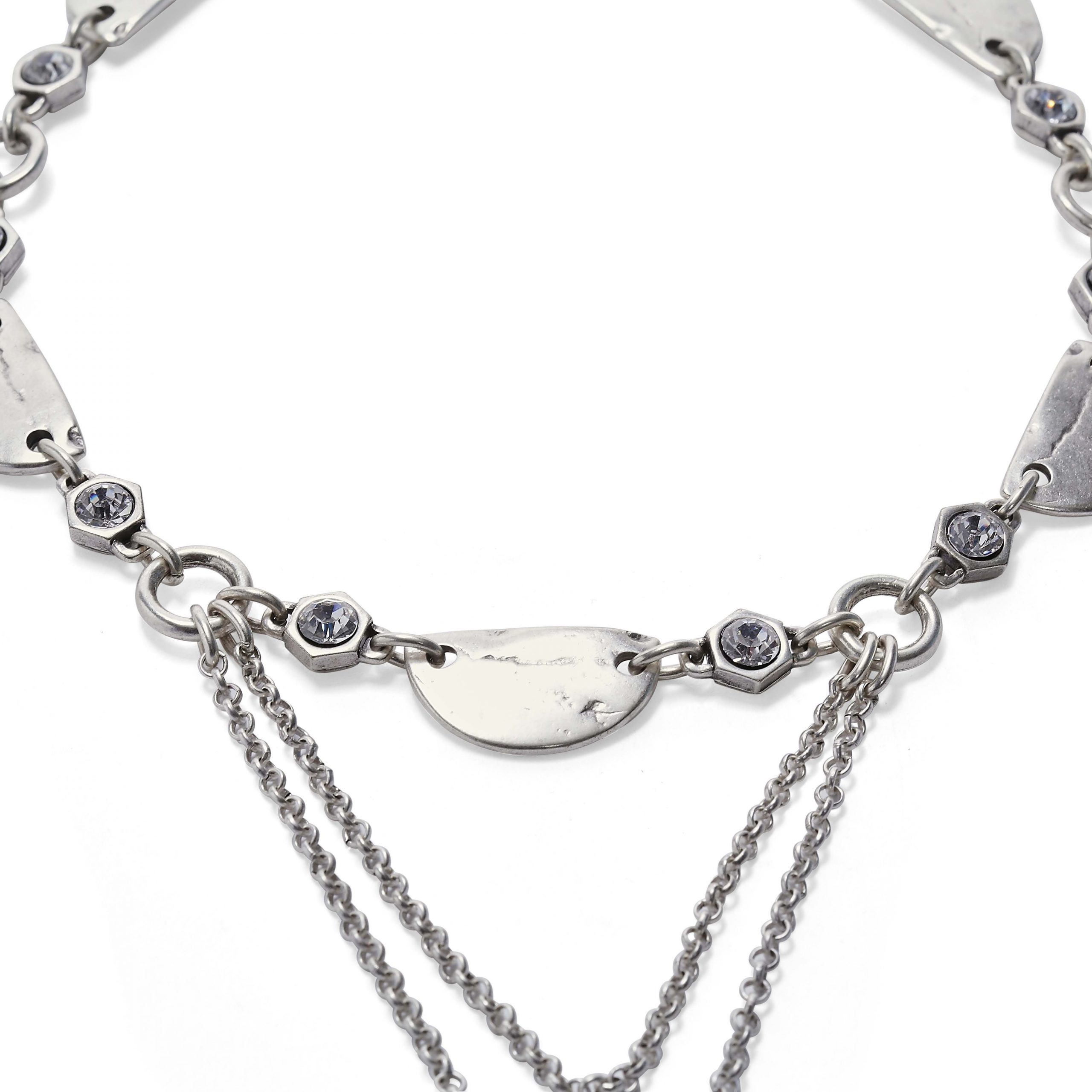 Handmade Crystal Pewter Necklace - 3812 - Image 4