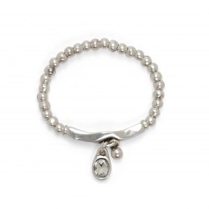 Handmade Crystal Pewter Bracelet - NB2507