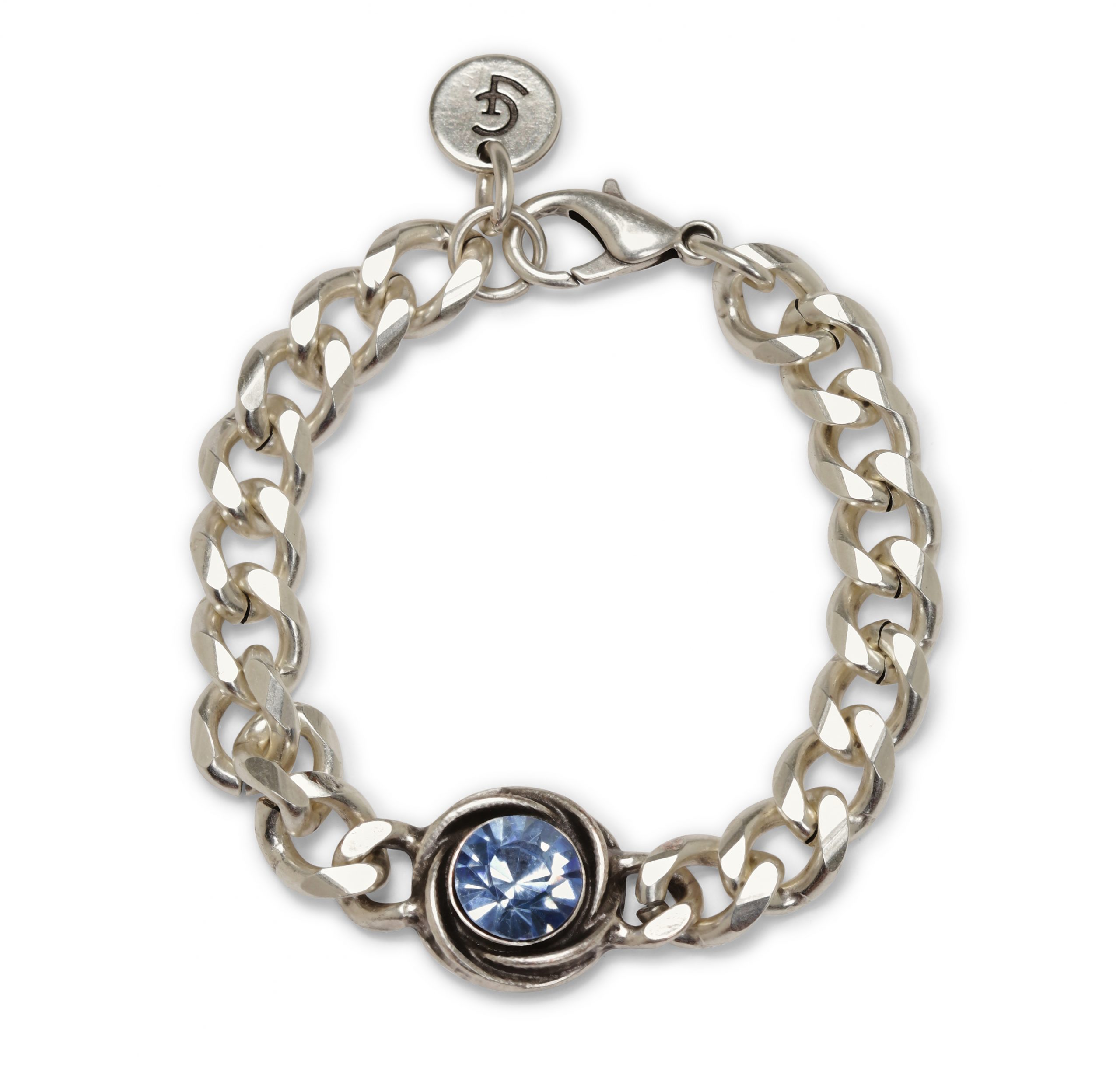 Handmade Crystal Pewter Bracelet - NB2528 - Image 2