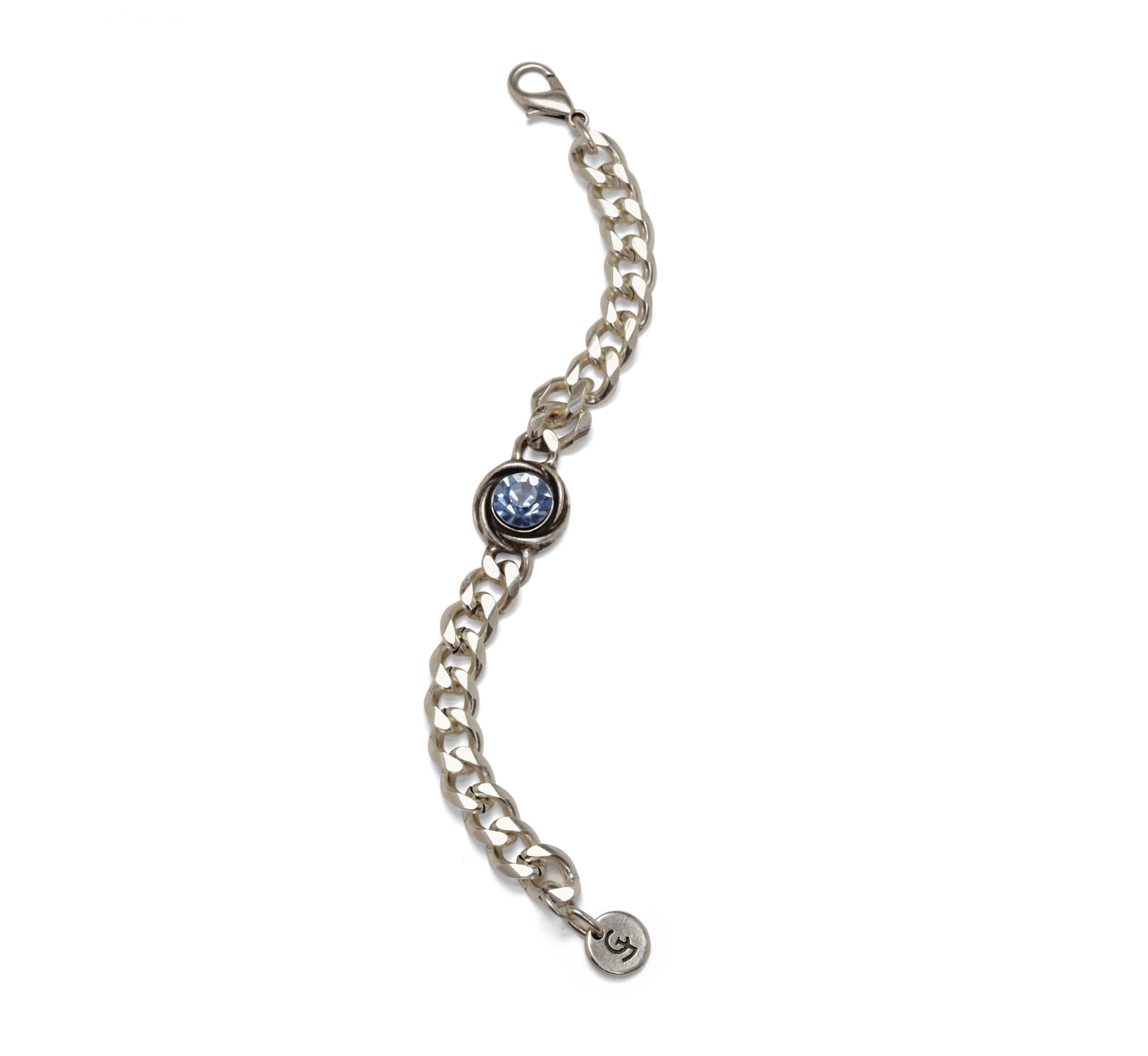 Handmade Crystal Pewter Bracelet - NB2528 - Image 4