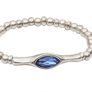 Handmade Crystal Pewter Bracelet - NB2550