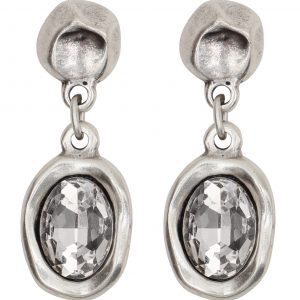 Handmade Crystal Pewter Earrings - NE1557
