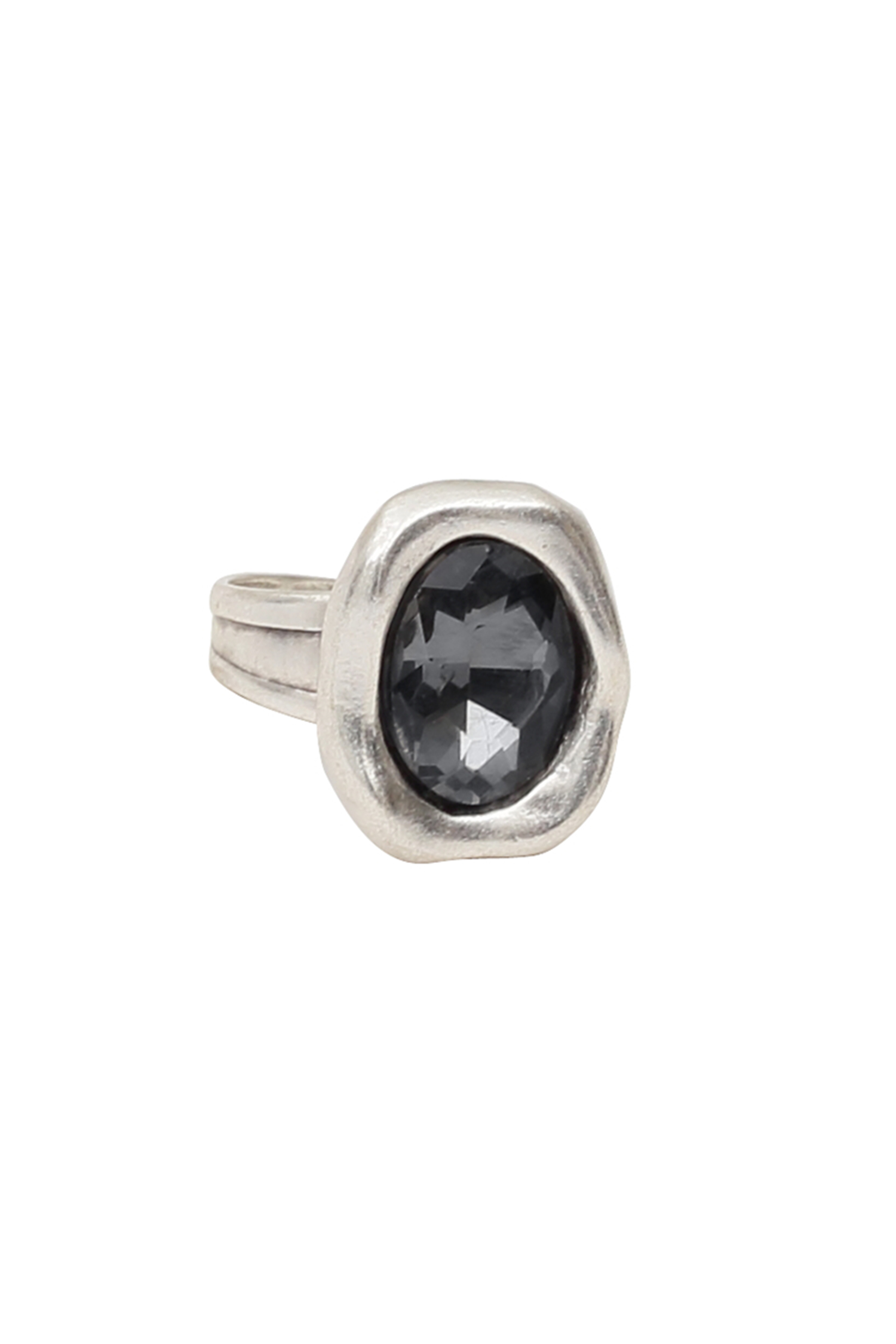 Handmade Crystal Pewter Rings - NR6098